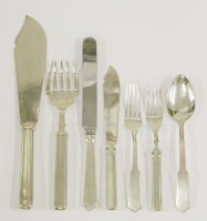 Lot 338 - A Chinese mixed silver flatware service