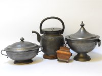 Lot 299 - Two pewter tureen and covers