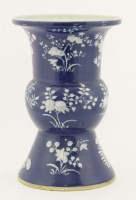 Lot 193 - A blue gu vase