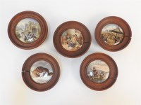 Lot 236 - Five oak framed 19th century pot lids