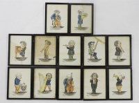 Lot 281 - Set of twelve Victorian cartoons