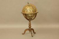 Lot 373A - A floor standing beech wood framed terrestrial globe