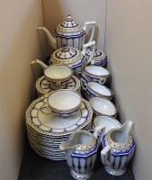 Lot 395A - A Rosenthal china tea service 'Maria': 11 cups