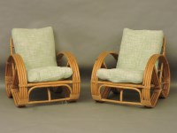 Lot 713 - A pair of Italian wicker chairs