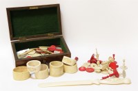 Lot 87 - Miniature ivory dominoes