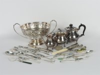 Lot 170 - A collection of mixed silver flatware