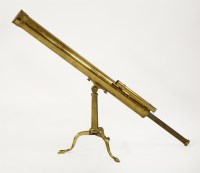 Lot 88 - A lacquered brass astronomical telescope