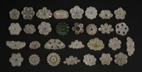 Lot 103 - An appealing collection of floral Jade Buttons