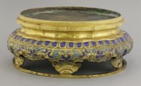 Lot 161 - An unusual enamel and gilt metal Stand