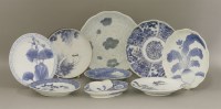 Lot 520 - Nine various Japanese blue and white plates