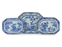 Lot 1542 - Three Chinese blue and white plates