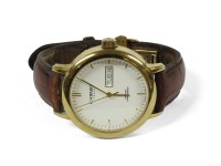 Lot 1290 - A gentleman's gold plated Christopher Ward of London automatic strap watch