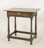 Lot 2079 - An early 18th century oak side table