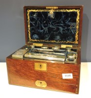 Lot 1116 - An early Victorian rosewood dressing case