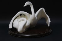 Lot 1173 - Royal Doulton 'Images of Nature' porcelain figure group of swans