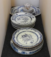 Lot 1318 - An assortment of 18th century and later Chinese blue and white plates