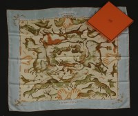 Lot 1074 - An Hermès silk scarf