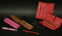 Lot 1043 - A collection of eight Cross gold-plated and lacquer fountain and ball pens