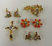 Lot 1020 - A Christian Lacroix openwork bracelet and earring suite