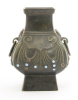 Lot 118 - A bronze hu vase