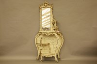 Lot 480 - A 19th century and Italianate cream and gilt decorated pier table