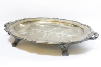 Lot 209 - A large silver plated meat dish 
60cm wide