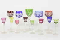 Lot 170 - A selection of Bohemian flashed glasses