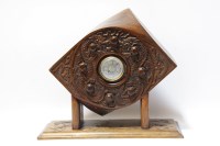 Lot 281 - A WW1 trench art RFC Propeller Boss barometer with carved oriental decorations of  fighting dragons