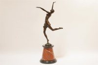 Lot 231 - An Art Deco style bronze of a dancing girl