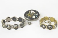 Lot 51 - A Victorian Pietra Dura oval brooch in silver mount