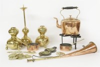 Lot 228 - A collection of brass and copper items