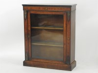 Lot 432 - A Victorian inlaid walnut pier cabinet