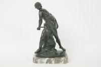 Lot 193 - A bronze figure of David