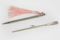 Lot 52 - A silver self propelling pencil in the form of an oar