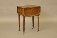 Lot 415 - A William IV mahogany and boxwood inlaid work table