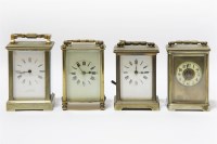 Lot 156 - Four brass carriage clock/timepieces