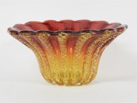 Lot 291 - An Italian glass vase red and orange