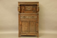 Lot 382 - An oak court cupboard