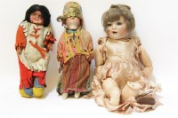 Lot 199 - An early 20th century German bisque headed doll