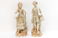 Lot 314 - A pair of large Continental figures