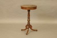 Lot 396 - A small burr elm drum table