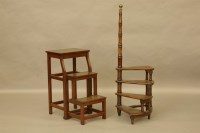 Lot 465 - Three sets of library steps