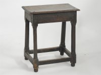 Lot 442 - A late 18th century oak joint stool