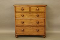 Lot 366 - A Victorian mahogany chest of two short and three long drawers