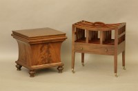 Lot 392 - A Victorian mahogany box commode the interior now with a lift out tray