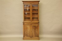 Lot 395 - A Victorian mahogany bookcase with two glazed doors