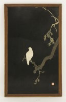 Lot 276 - A black lacquered panel