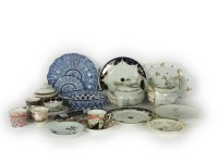 Lot 448 - A collection of 18th century and later English porcelain teawares