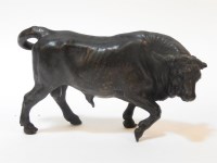 Lot 145A - A 19th century bronze figure of a running bull