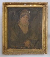 Lot 430 - An early 19th century portrait of a lady wearing a bonnet